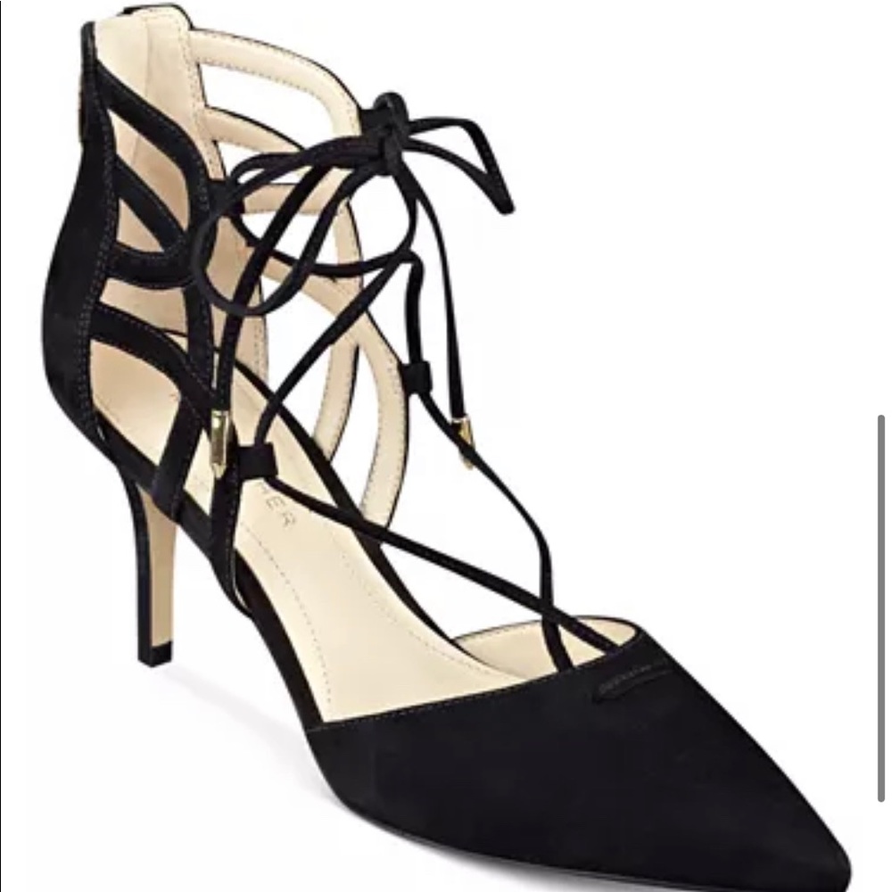 Marc Fisher Black Suede Lace Up Pump - size 8